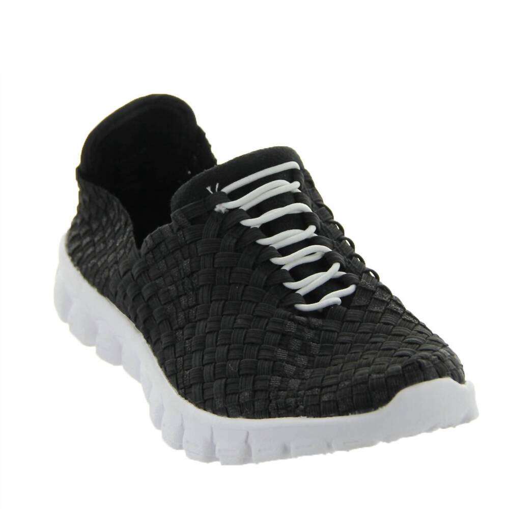 NEW CC RESORTS women's danielle sneakers in black metallic white soles